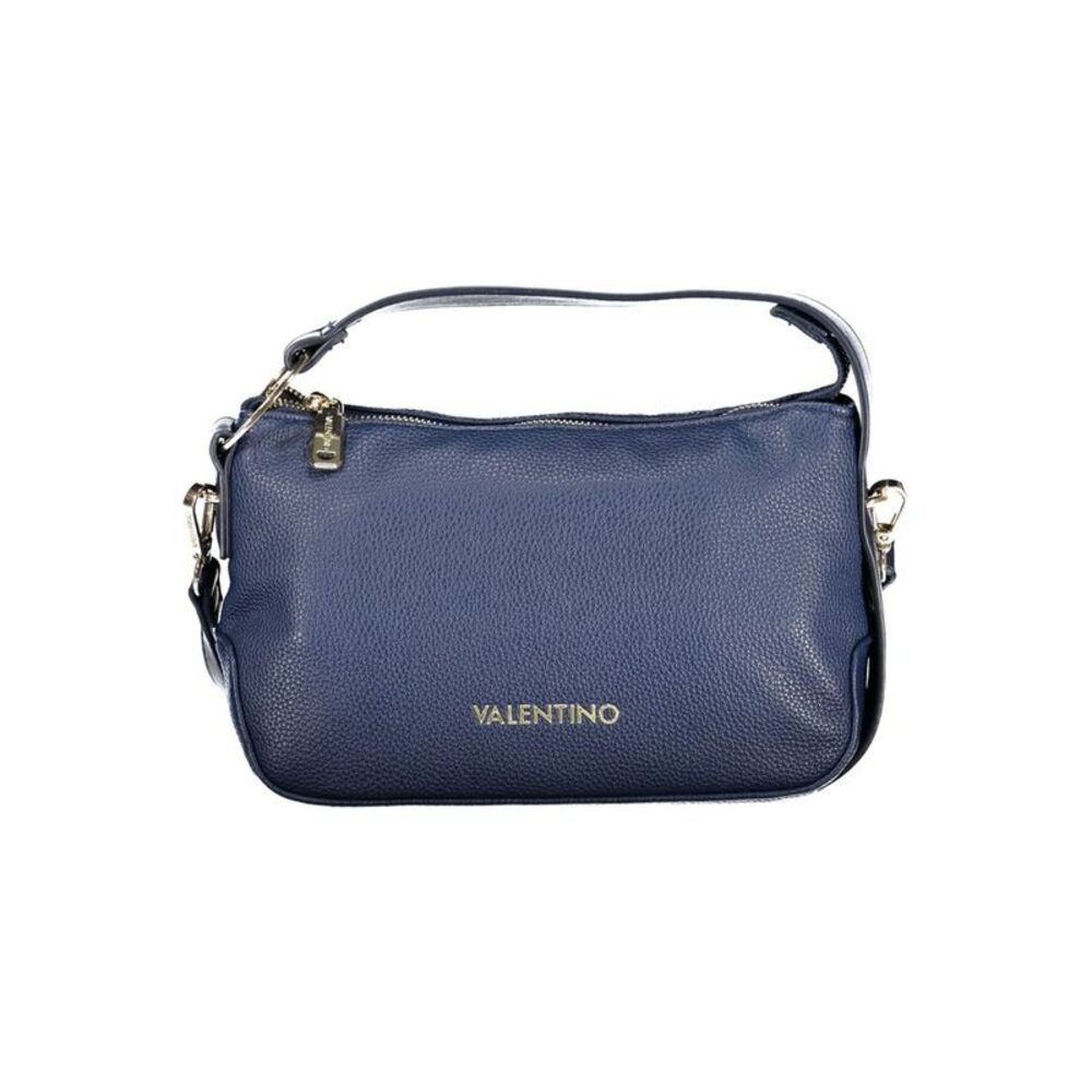 Mario Valentino Blue Polyurethane Women's Bag with Adjustable Strap and Women's